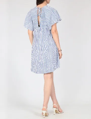 Rochie scurta Zara, alb/albastru