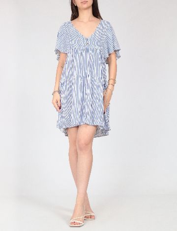 Rochie scurta Zara, alb/albastru