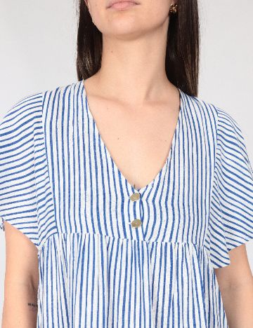 Rochie scurta Zara, alb/albastru