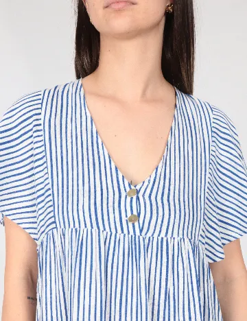 Rochie scurta Zara, alb/albastru