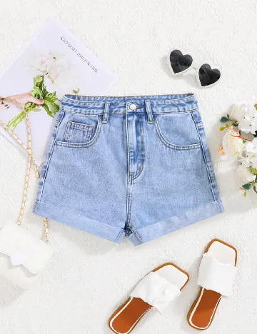Pantaloni scurti Shein Kids, albastru