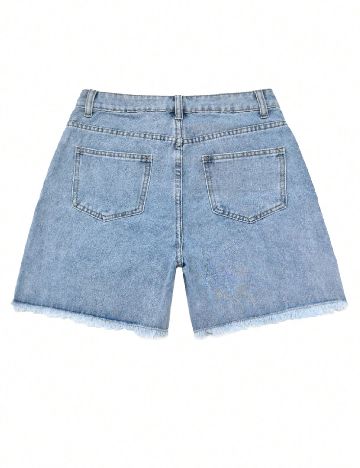 Pantaloni scurti SHEIN, albastru