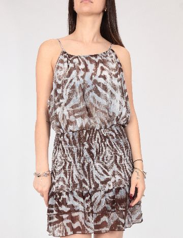 Rochie scurta Zara, gri /maro