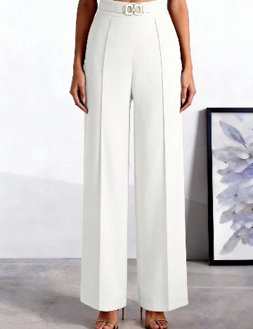 Pantaloni SHEIN, alb