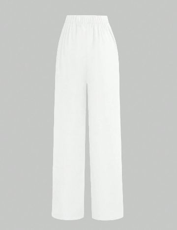 Pantaloni SHEIN, alb