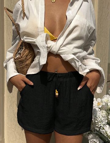 Pantaloni scurti SHEIN, negru
