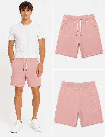 Pantaloni scurti Bershka, roz