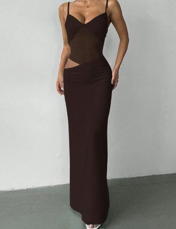 Rochie lunga SHEIN, maro