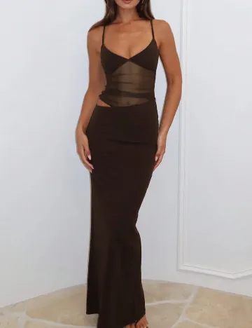 Rochie lunga SHEIN, maro