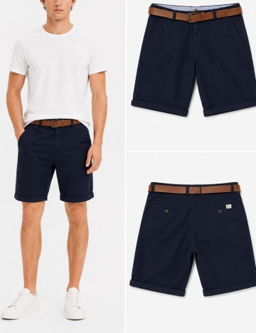 Pantaloni scurti Bershka, bleumarin