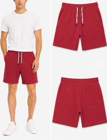 Pantaloni scurti Bershka, rosu