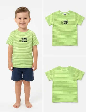 Tricou Zara, alb/verde
