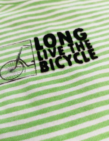 Tricou Zara, alb/verde
