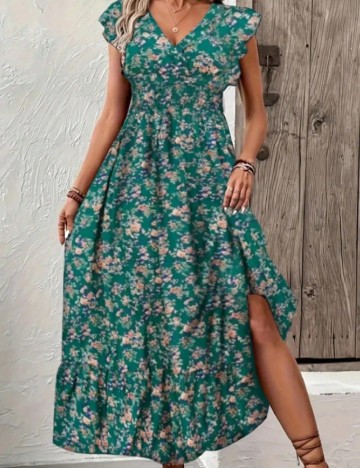 Rochie lunga SHEIN CURVE, verde