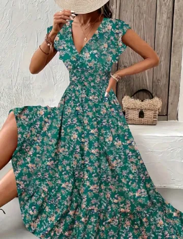 Rochie lunga SHEIN CURVE, verde