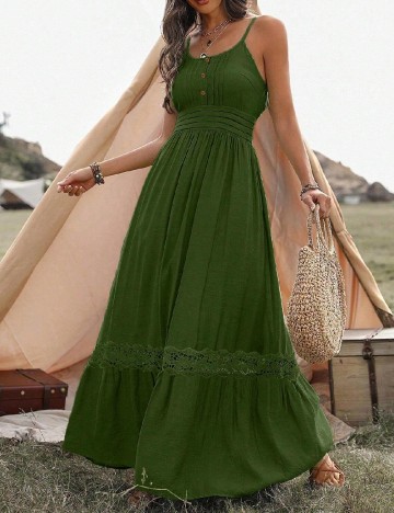 Rochie lunga SHEIN, verde