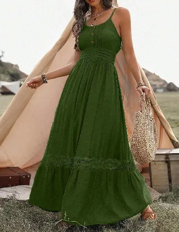 Rochie lunga SHEIN, verde