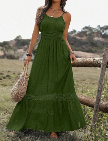 Rochie lunga SHEIN, verde