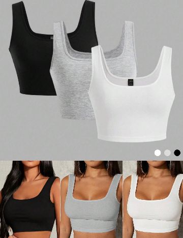 Set topuri 3 bucati SHEIN, mix culori