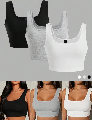 Set topuri 3 bucati SHEIN, mix culori