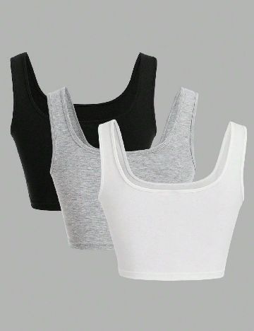 Set topuri 3 bucati SHEIN, mix culori
