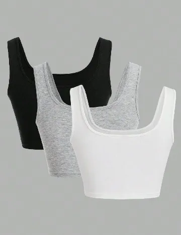 Set topuri 3 bucati SHEIN, mix culori