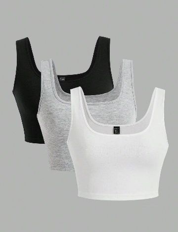Set topuri 3 bucati SHEIN, mix culori