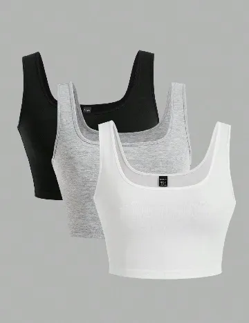 Set topuri 3 bucati SHEIN, mix culori