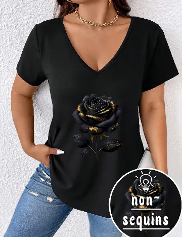 Tricou SHEIN CURVE, negru