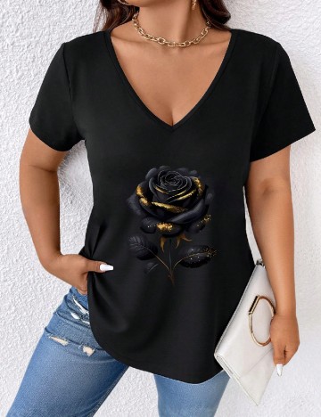 Tricou SHEIN CURVE, negru
