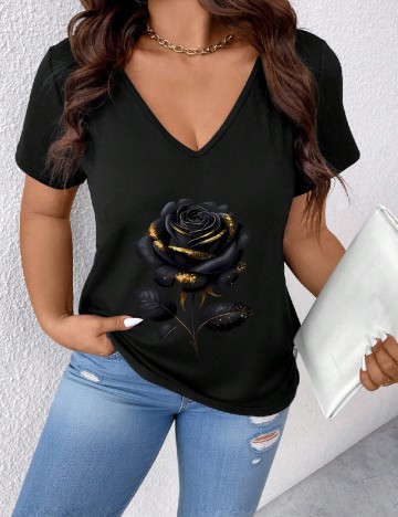 Tricou SHEIN CURVE, negru