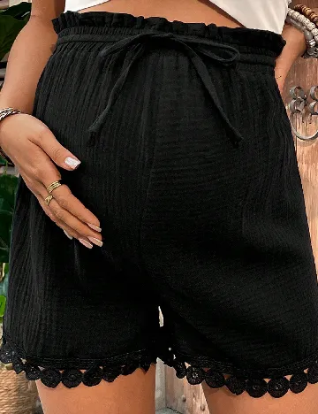 Pantaloni scurti SHEIN Maternity, negru
