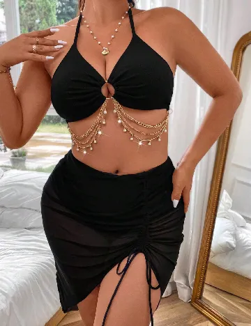Costum de baie SHEIN CURVE, negru