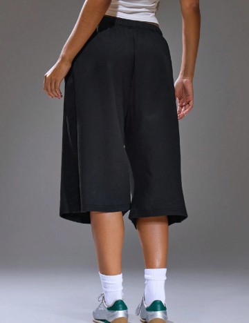 Pantaloni trei sferturi SHEIN, negru