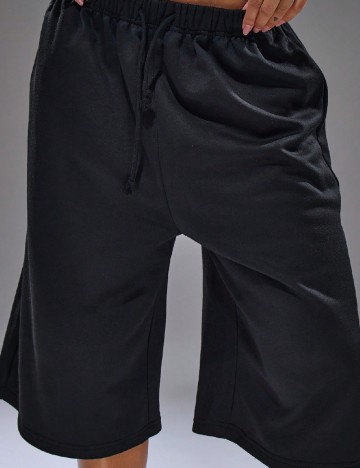 Pantaloni trei sferturi SHEIN, negru
