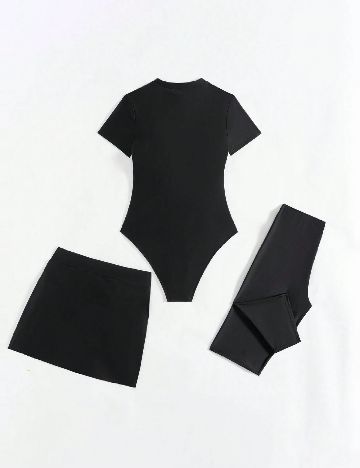 Compleu De Plaja SHEIN, negru