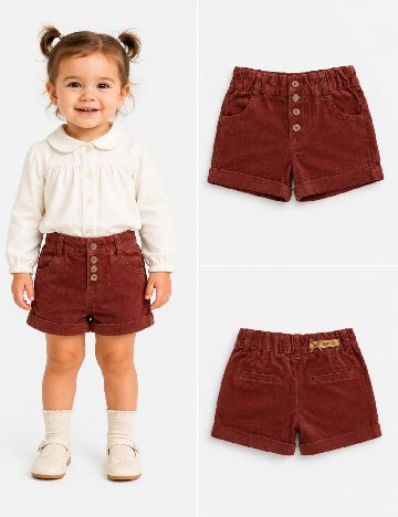 Pantaloni scurti Zara, maro