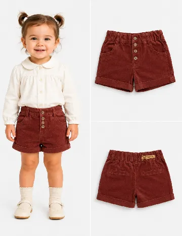 Pantaloni scurti Zara, maro