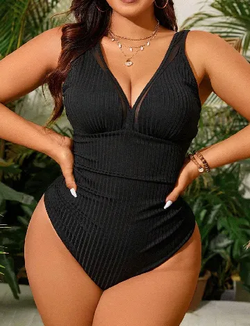 Costum de baie SHEIN CURVE, negru