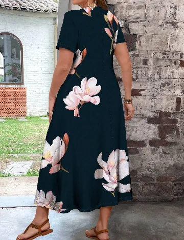 Rochie lunga Emery Rose Curve, bleumarin inchis