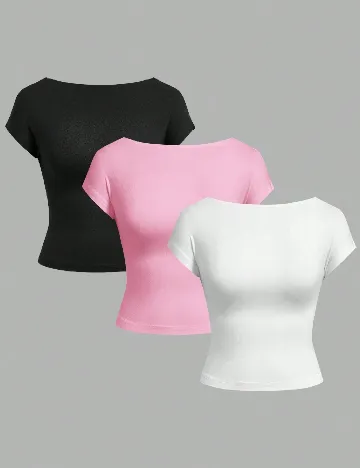 Set topuri 3 bucati SHEIN, mix culori