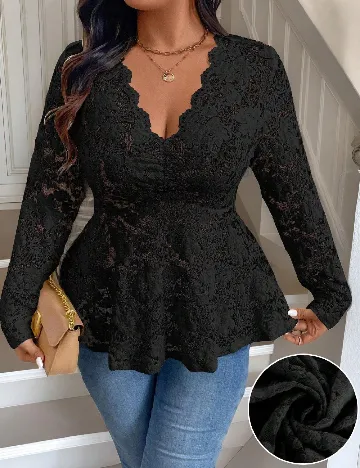 Bluza SHEIN CURVE, negru