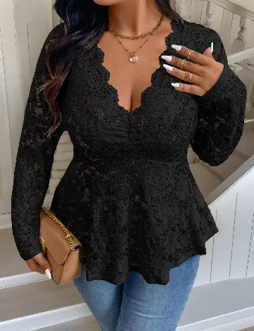 Bluza SHEIN CURVE, negru