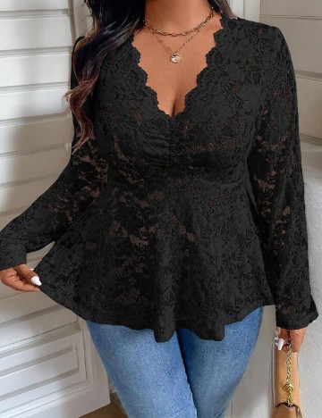 Bluza SHEIN CURVE, negru