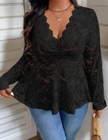 Bluza SHEIN CURVE, negru