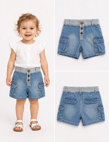 Pantaloni scurti Zara, albastru