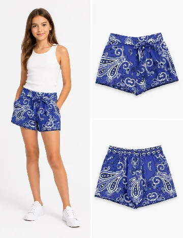 Pantaloni scurti Zara, albastru