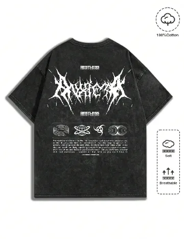 Tricou Romwe, gri