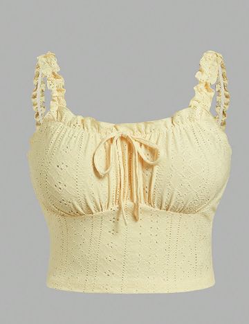 Top SHEIN CURVE, galben