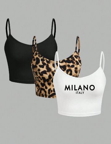 Set topuri 3 bucati SHEIN, mix culori